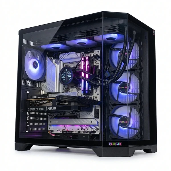 Super PC GAMER CPU AMD RYZEN 7 9800X3D - 32GB DDR5 - SSD 1TB M.2 - Case Gamer - Refrigeración líquida 360 RGB - 7 cooler RGB - Fuente de poder Certificada NVIDIA GeForce RTX 5060 8GB