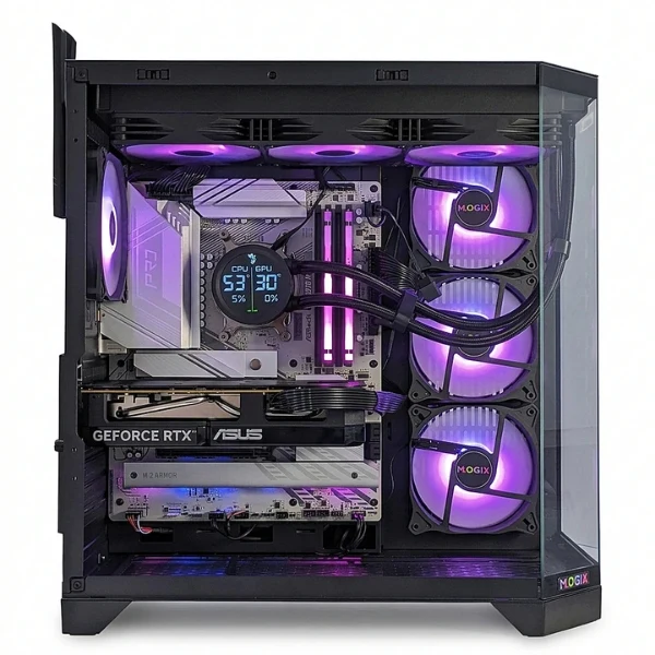 Super PC GAMER CPU AMD RYZEN 7 9800X3D - 32GB DDR5 - SSD 1TB M.2 - Case Gamer - Refrigeración líquida 360 RGB - 7 cooler RGB - Fuente de poder Certificada NVIDIA GeForce RTX 5060 8GB