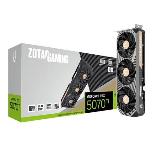 Tarjeta de Video Zotac GeForce RTX 5070 Ti SOLID SFF OC Triple-Fan 16GB GDDR7 PCIe 5.0