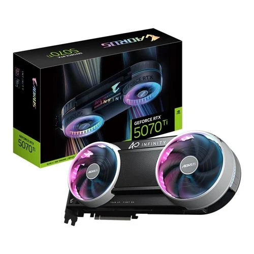 Tarjeta de Video Gigabyte AORUS GeForce RTX 5070 Ti INFINITY OC Dual-Fan 16GB GDDR7