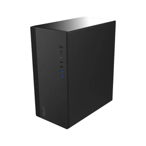 Case MSI PRO SHIELD M100P Mid Tower Micro-ATX - Oficina - 1 Ventilador 80mm - 4 USB - Soporte GPU 275mm - Negro - 306-7G31M21-HH9
