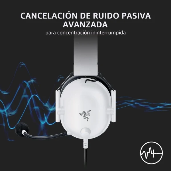 Audífonos Gamer Razer BlackShark V2 X 3.5mm - Sonido Envolvente 7.1 - Drivers TriForce 50mm - Micrófono HyperClear - Multiplataforma - RZ04-03240700-R3U1 - Blanco