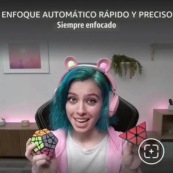 Webcam Gamer Razer Kiyo X Full HD 1080p - Enfoque Automático - USB - Streaming - RZ19-04170100-R3U1 - Negro