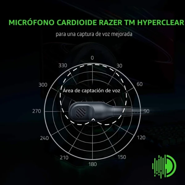 Audífonos Gamer Razer BlackShark V2 X 3.5mm - Sonido Envolvente 7.1 - Drivers 50mm - Micrófono HyperClear - Multiplataforma - RZ04-03240100-R3U1 - Negro