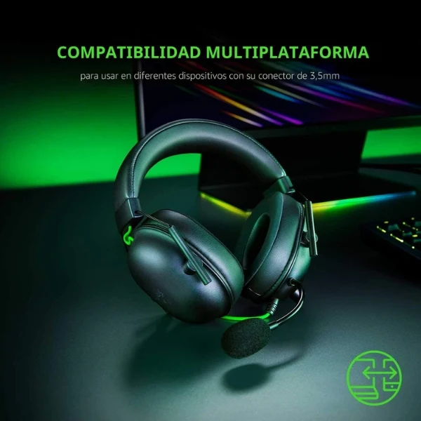 Audífonos Gamer Razer BlackShark V2 X 3.5mm - Sonido Envolvente 7.1 - Drivers 50mm - Micrófono HyperClear - Multiplataforma - RZ04-03240100-R3U1 - Negro