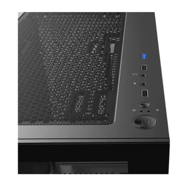 Case MSI MAG PANO M110A Mid Tower Micro-ATX - 3 Ventiladores ARGB 120mm - Vidrio Templado - USB Type-A - Negro