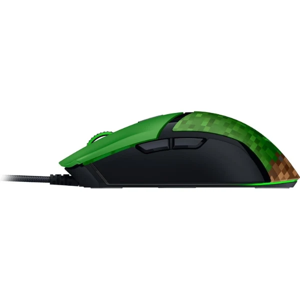 Mouse Gamer Razer Cobra Minecraft Edition Cableado USB - Sensor Óptico 8500 DPI - 6 Botones - RGB Chroma - RZ01-04650200-R3M1 - Verde
