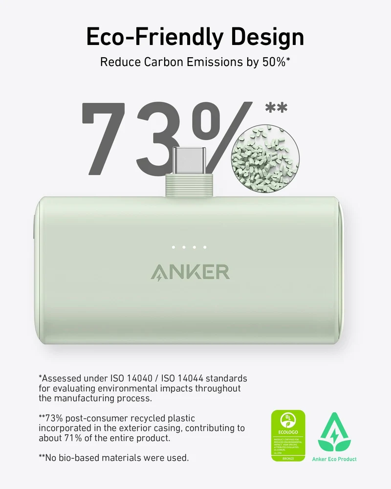 Power Bank Anker Nano 5000mAh 22.5W Power Bank Negro