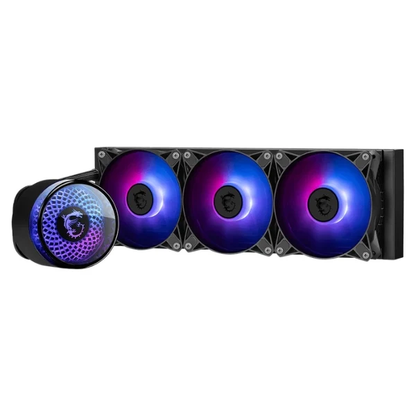Enfriador Líquido MSI MAG CORELIQUID A12 360 - TDP 250W - ARGB - 3 Pines - Intel LGA1700/LGA1851 - AMD AM4/AM5 - Negro - 306-7ZWEM21-813