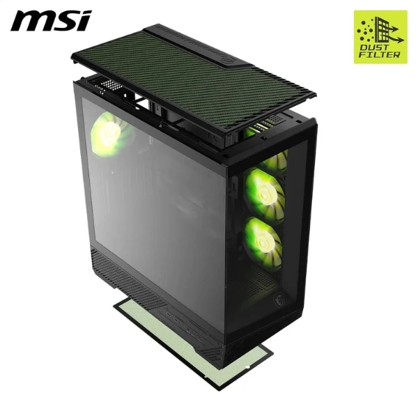 Case MSI MAG PANO 130R PZ - Mid Tower - ATX - Vidrio Templado - 4 Ventiladores ARGB 120mm - USB Type-C - 306-7G32R21-HH9