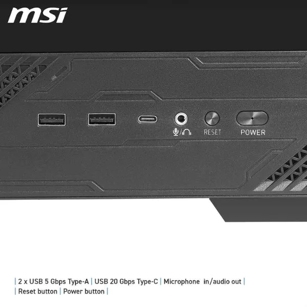 Case MSI MAG PANO 130R PZ - Mid Tower - ATX - Vidrio Templado - 4 Ventiladores ARGB 120mm - USB Type-C - 306-7G32R21-HH9