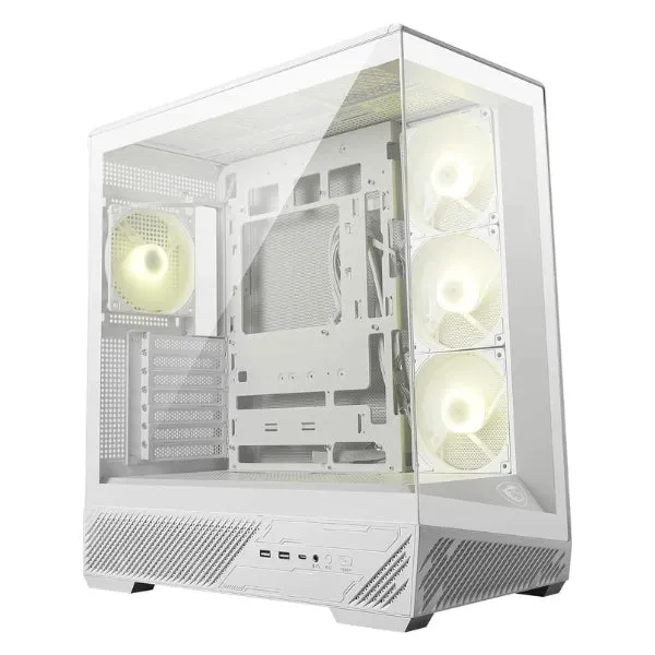 Case MSI MAG PANO 130R PZ - Mid Tower - ATX - Vidrio Templado Panorámico - ARGB - Blanco - 306-7G32W14-HH9