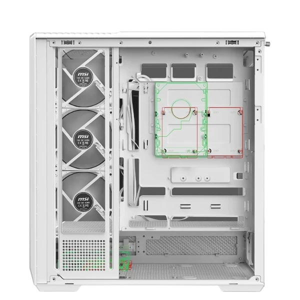 Case MSI MAG PANO 130R PZ - Mid Tower - ATX - Vidrio Templado Panorámico - ARGB - Blanco - 306-7G32W14-HH9