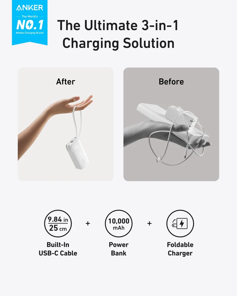 Power Bank Anker 10K 22.5W USBC CBL