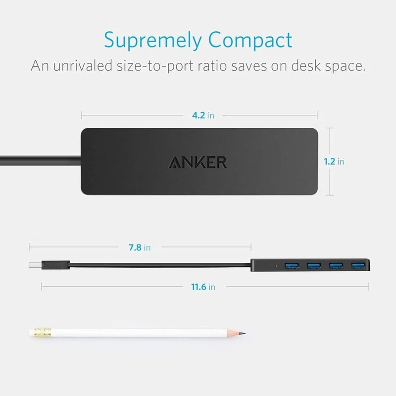Hub USB-C Anker 4-Port Ultra Slim USB 3.0 Data Hub