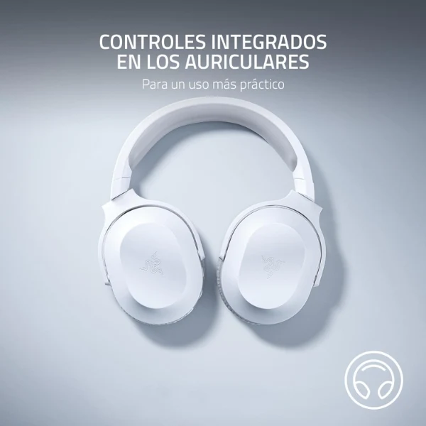 Audífonos Gamer Inalámbricos Razer Barracuda X - Drivers 40mm - Bluetooth - Micrófono HyperClear - USB Tipo C - blaco/gris - RZ04-04430200-R3U1