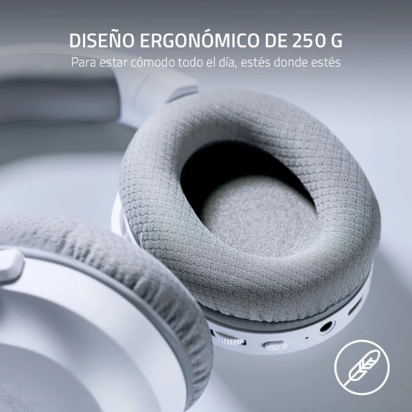 Audífonos Gamer Inalámbricos Razer Barracuda X - Drivers 40mm - Bluetooth - Micrófono HyperClear - USB Tipo C - blaco/gris - RZ04-04430200-R3U1