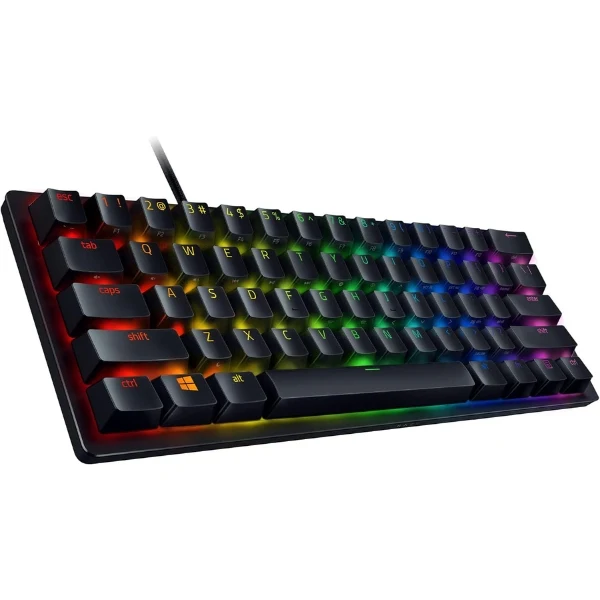 Teclado Gamer Razer Huntsman Mini 60% - Switches Ópticos Razer - RGB Chroma - USB Tipo C - Inglés - Negro - RZ03-03392900-R311
