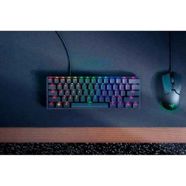 Teclado Gamer Razer Huntsman Mini 60% - Switches Ópticos Razer - RGB Chroma - USB Tipo C - Inglés - Negro - RZ03-03392900-R311