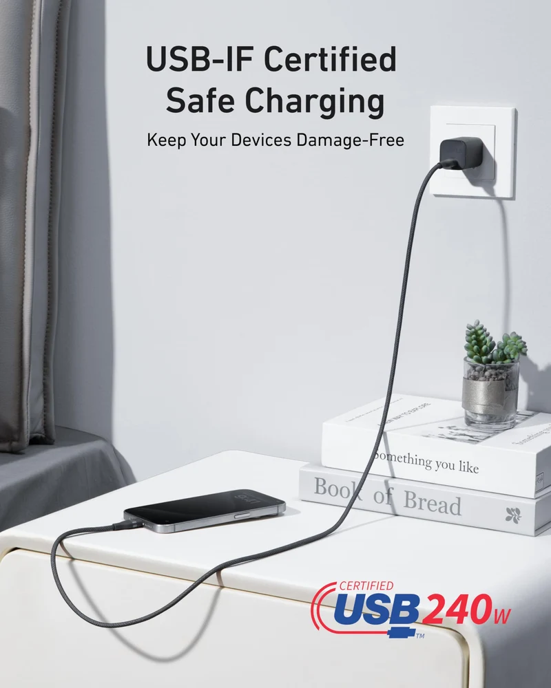 Cable Anker USB-C to USB-C Cable (6ft Braided)