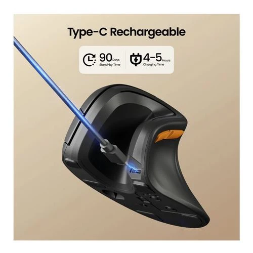 Mouse ProtoArc EM11 Ergonomic Vertical Bluetooth Wireless Mouse Negro