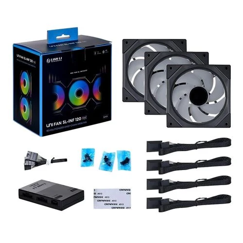 Fan Cooler Lian Li UNI FAN SL-INF FLEX 120mm Fluid Dynamic Case Fan Negro