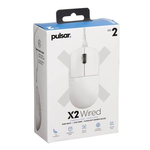 Mouse pulsar X2 Medium Wired Gaming Mouse Blanco