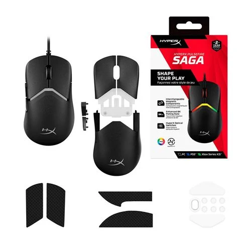 Mouse HyperX Pulsefire Saga Wired Gaming Mouse Negro