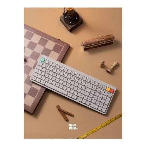Teclado Mecánico NuPhy Node75 Blanco Blush, Formato 75% Compacto