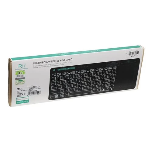 Teclado Riitek K18 Plus Wireless 3-LED Color Backlit Multimedia Keyboard