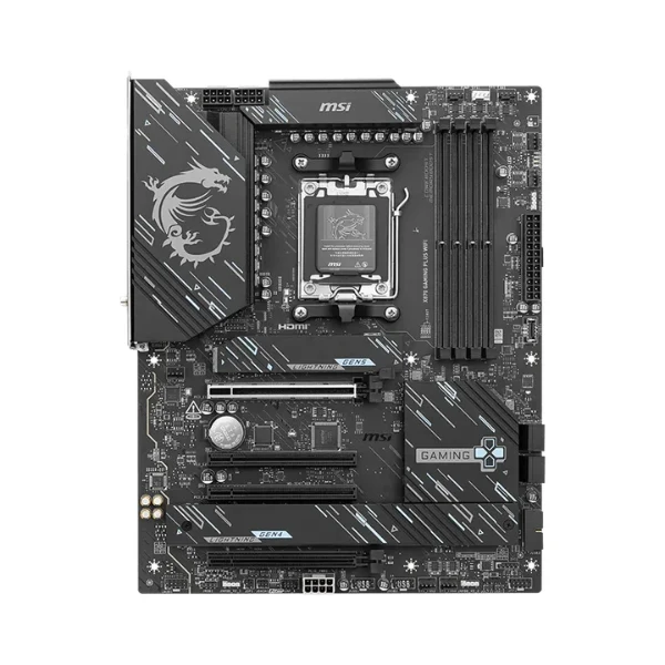 Tarjeta Madre MSI X870 GAMING PLUS WIFI - Socket AM5 - AMD X870 - DDR5 8200 MT/s - 3xM.2 - PCIe 5.0 - WiFi 7 - 5G LAN - Negro - 911-7E70-001