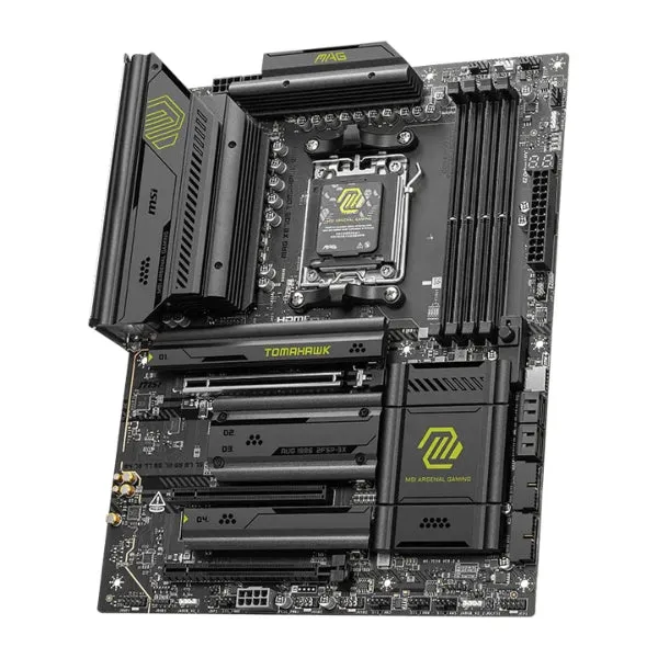 Tarjeta Madre MSI MAG X870E TOMAHAWK WIFI - Socket AM5 - AMD X870E - DDR5 8400 MT/s - 4xM.2 - PCIe 5.0 - WiFi 7 - 5G LAN - Negro