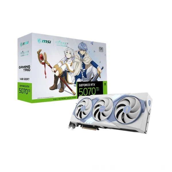 Tarjeta de Video MSI GeForce RTX 5070 Ti 16G FRIEREN EDITION OC - 16GB GDDR7 - 256-bit - PCI Express 5.0 - HDMI/3xDisplayPort - Blanco - 912-V531-682