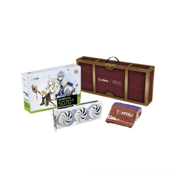 Tarjeta de Video MSI GeForce RTX 5070 Ti 16G FRIEREN EDITION OC - 16GB GDDR7 - 256-bit - PCI Express 5.0 - HDMI/3xDisplayPort - Blanco - 912-V531-682