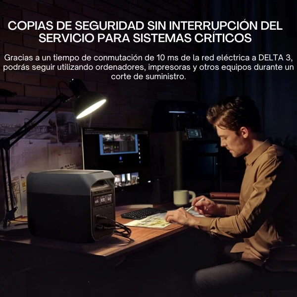 Estación de Energía Portátil EcoFlow DELTA 3, 1024 Wh, 1800 W
