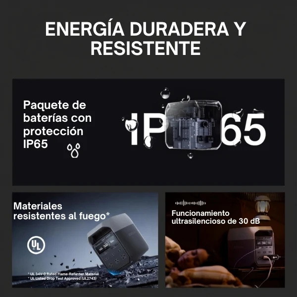 Estación de Energía Portátil EcoFlow DELTA 3, 1024 Wh, 1800 W