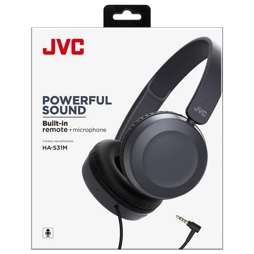 Audífonos JVC Powerful Sound On Ear Wired Headphones Azul