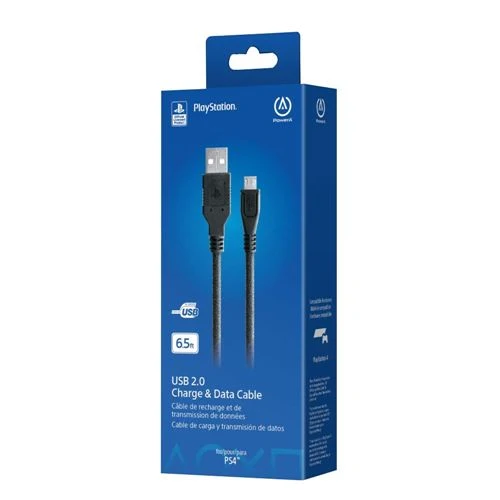 Cable USB-C PowerA USB Charge Cable for Playstation 4
