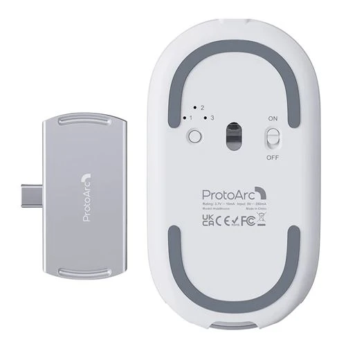 Mouse ProtoArc HUBMOUSE WHITE Blanco