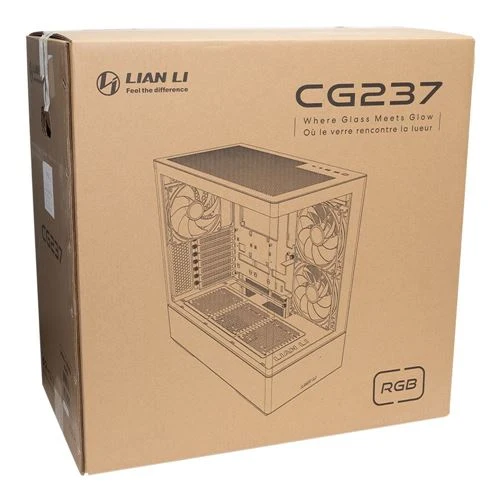 Case Lian Li CG237 Tempered Glass ATX Mid-Tower Computer Case Negro
