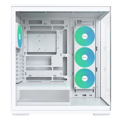 Case Montech TG3 Tempered Glass ATX Mid-Tower Computer Case Blanco