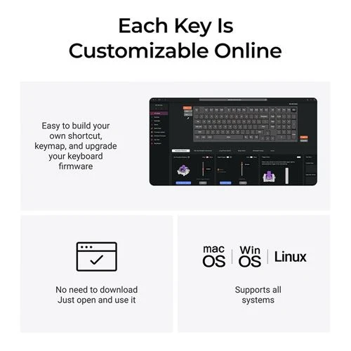 Teclado Keychron Q5 HE Gaming Keyboard Swappable RGB Backlight Nebula Switch Knob Version Negro