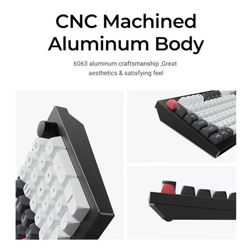 Teclado Keychron Q5 HE Gaming Keyboard Swappable RGB Backlight Nebula Switch Knob Version Negro