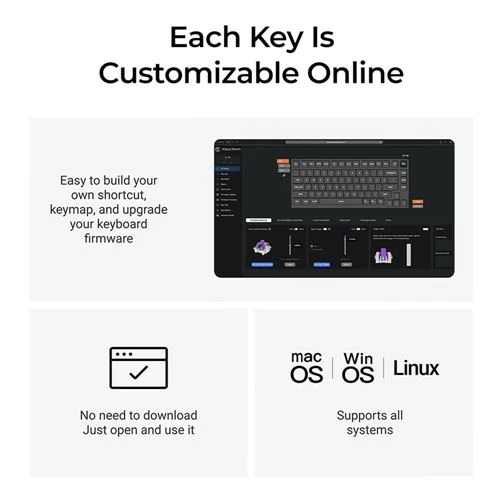 Teclado Keychron Q1 HE Keyboard Swappable RGB Backlight Nebula Switch Knob Version Negro