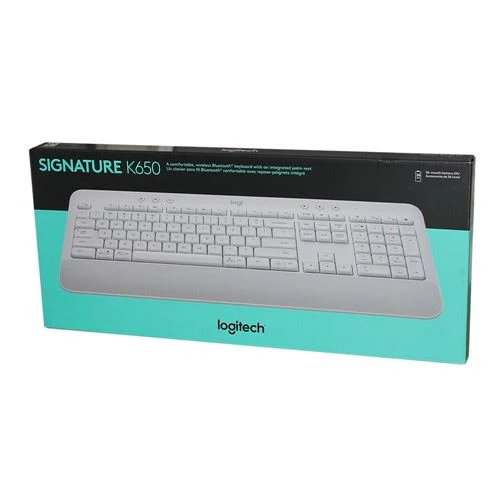 Teclado Logitech Signature K650 (Off-White) Wireless Keyboard Blanco