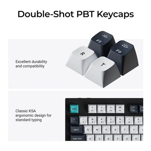 Teclado Keychron Q5 Max Swappable RGB Backlight Gateron Jupiter Brown Switche Knob Version Negro