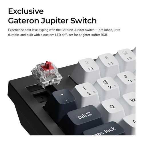 Teclado Keychron Q5 Max Swappable RGB Backlight Gateron Jupiter Brown Switche Knob Version Negro