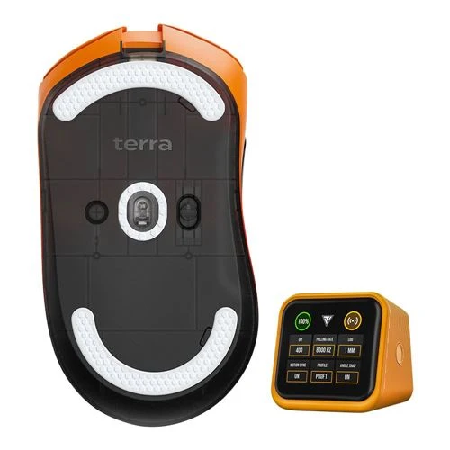 Mouse Teevolution Terra PRO 8K Wireless Gaming Mouse Naranja