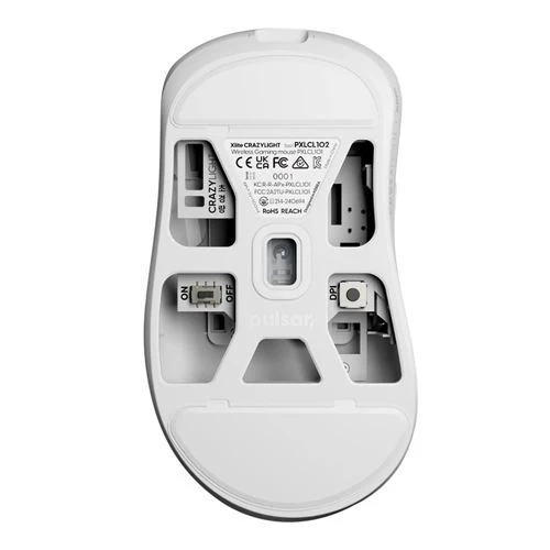 Mouse pulsar Xlite CrazyLight Mini Wireless Gaming Mouse Blanco