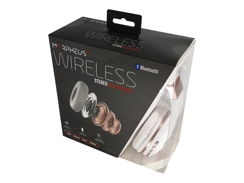 Audífonos Morpheus 360 Serenity Binaural Wireless Headphones, Rose Gold, White